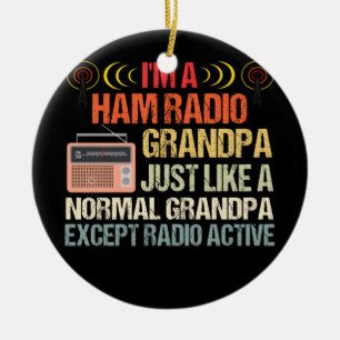 Ornamento De Cerâmica Operador de Rádio Ham - Dia de os pais de Rádio