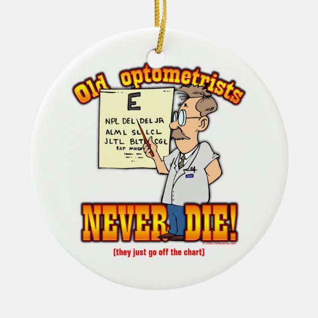 Ornamento De Cerâmica Optometristas (Frente)