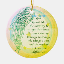 Ornamento De Cerâmica Oração Serenidade Anjo