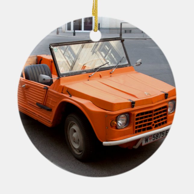 Ornamento De Cerâmica Orange Citroen Mehari (Traseira)