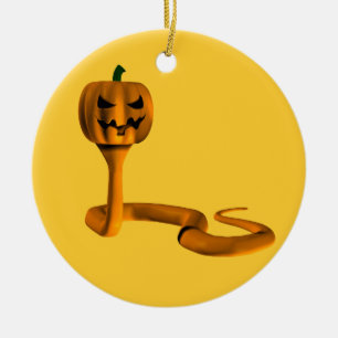 Ornamento De Cerâmica Orange Cobra