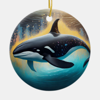 Ornamento De Cerâmica Orca