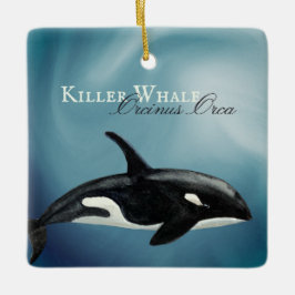 Ornamento De Cerâmica Orca Assassina de Natal Personalizada