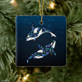 Ornamento De Cerâmica Orca Personalizada - Nosso Natal De 1rua