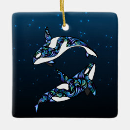 Ornamento De Cerâmica Orca Personalizada - Nosso Natal De 1rua