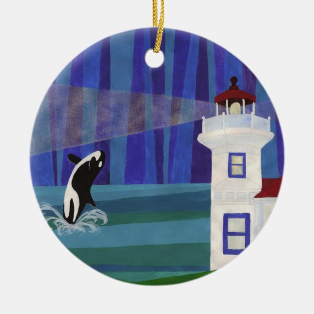 Ornamento De Cerâmica Orca Tokitae (Frente)