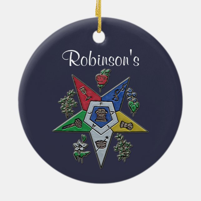 Ornamento De Cerâmica Ordem Da Estrela Oriental (Traseira)