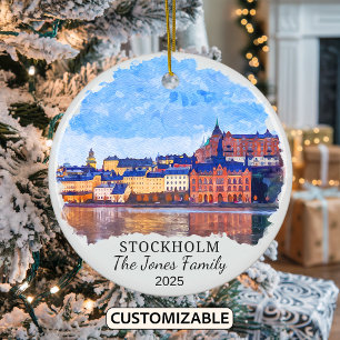Ornamento De Cerâmica Ordem Personalizada de Estocolmo, Suecia