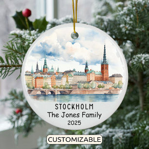 Ornamento De Cerâmica Ordem Personalizada de Estocolmo, Suecia