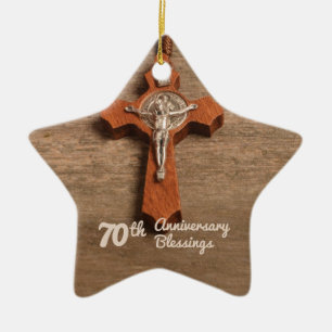 Ornamento De Cerâmica Ordenação por 70 do Padre Rosa e Rosary