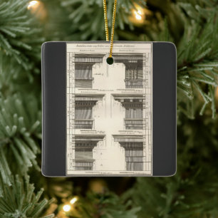 Ornamento De Cerâmica Ordens de Arquitetura, Tabulações Vintage