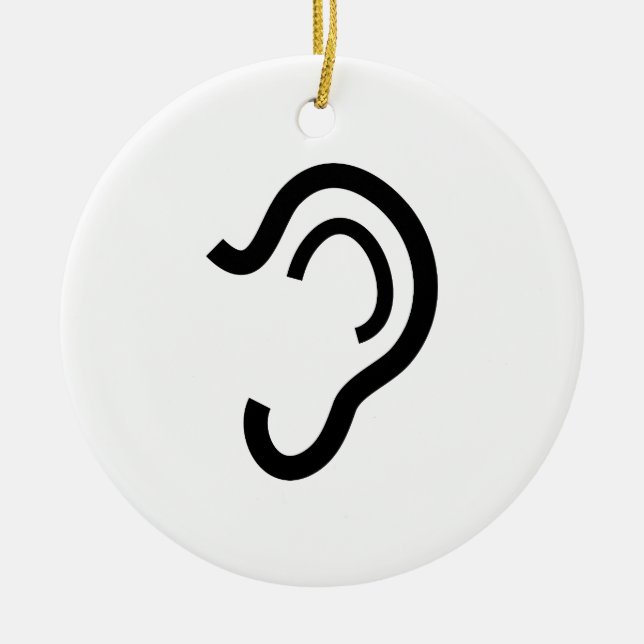 Ornamento De Cerâmica Orelha (Frente)