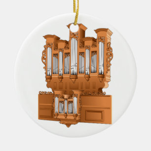 Ornamento De Cerâmica Órgão de tubulação, gráfico Brown do órgão 