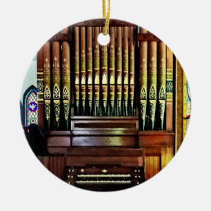 Ornamento De Cerâmica Órgão de tubulação na igreja