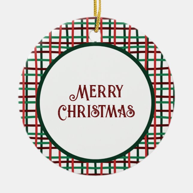 Ornamento De Cerâmica Orgão Vermelho e Verde de 2023 (Frente)