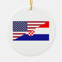 Orgulho Americano Croata Bandeira US Croata