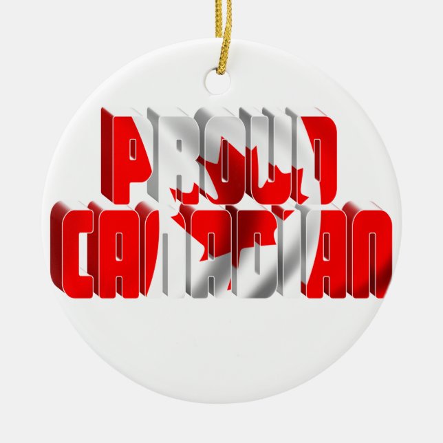 Ornamento De Cerâmica Orgulho canadiano (Frente)