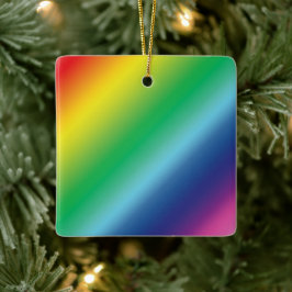 Ornamento De Cerâmica Orgulho de cores arco-íris padrão lgbtq lgbt Natal
