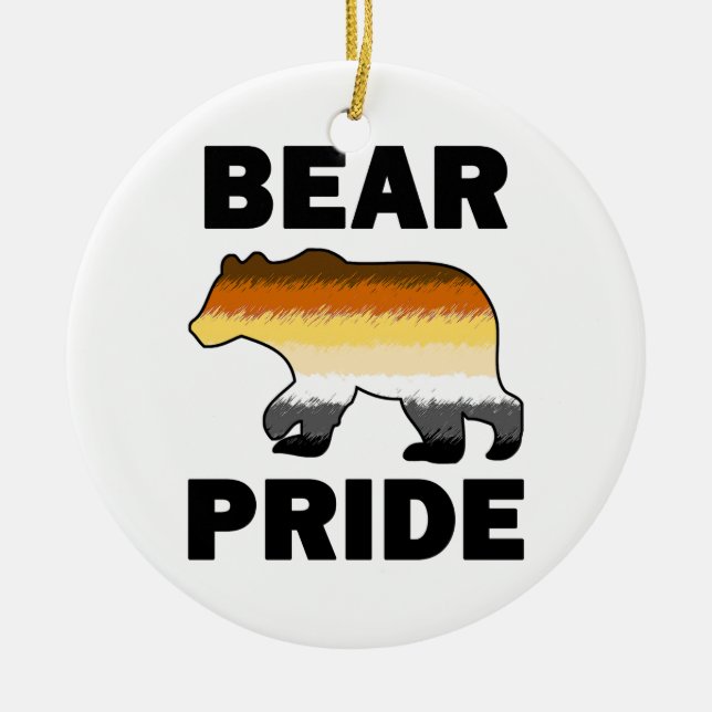 Ornamento De Cerâmica Orgulho de Urso (Frente)