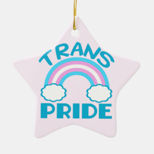 Ornamento De Cerâmica Orgulho do Transgender