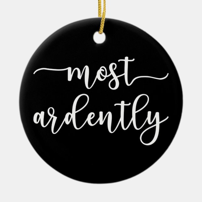 Ornamento De Cerâmica Orgulho E Preconceito, Sr. Darcy - Mais Ardentemen (Frente)