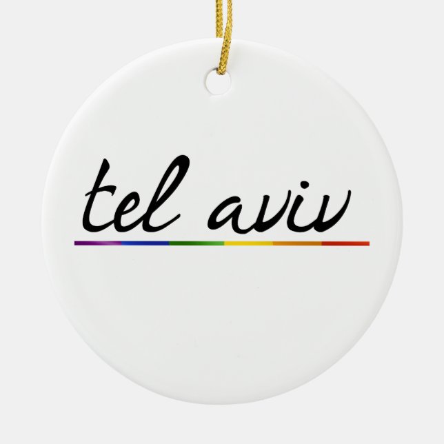 ORNAMENTO DE CERÂMICA ORGULHO GAY DE TEL AVIV - .PNG (Frente)