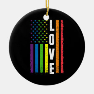 Ornamento De Cerâmica Orgulho gay Homens Presentes Mulheres LGBT Bandeir