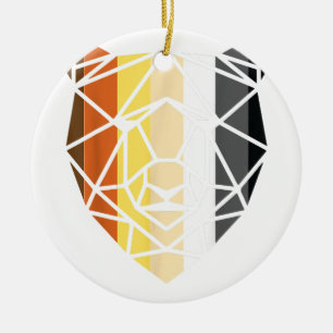 Ornamento De Cerâmica Orgulho gay Mês do Papa Mens LGBT - Gay Geométrico