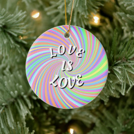 Ornamento De Cerâmica Orgulho Love Is Love
