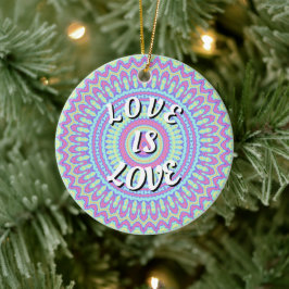 Ornamento De Cerâmica Orgulho Love Is Love