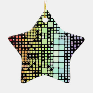 Ornamento De Cerâmica Orgulho Neurogênero Geométrico Groovy Funky Retro