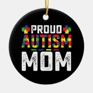 Ornamento De Cerâmica Orgulhosa Mãe Autista Conscientização Família Auti