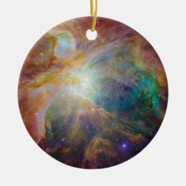Ornamento De Cerâmica Orion Nebula Stars Composto (Frente)