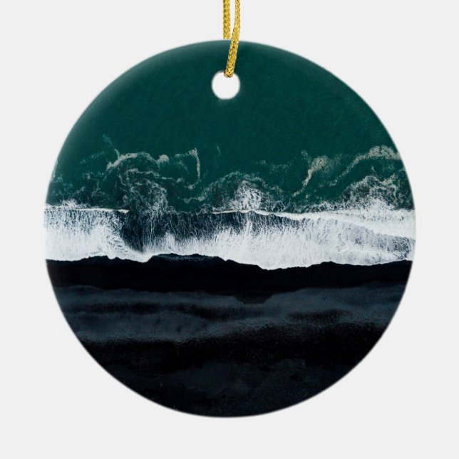 Ornamento De Cerâmica Ornaço Glacier Solheimajokull (Frente)