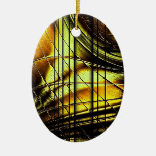 Ornamento De Cerâmica Ornament abstrato Honeygold