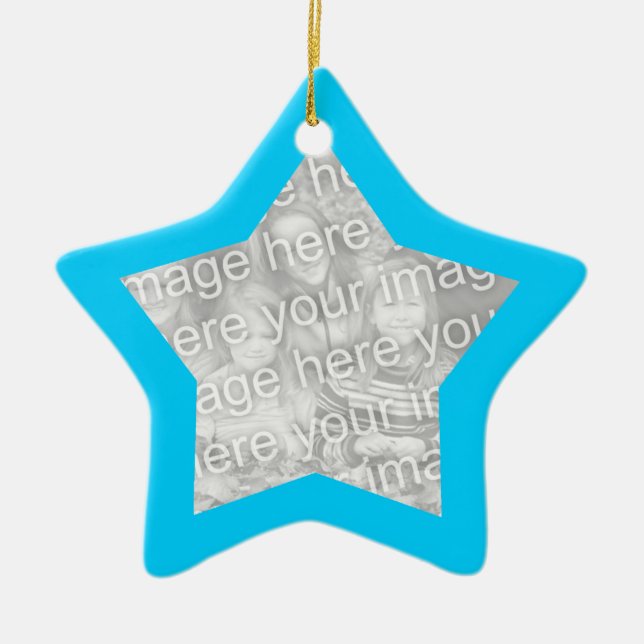Ornamento De Cerâmica Ornament Aqua Frame Star (Frente)