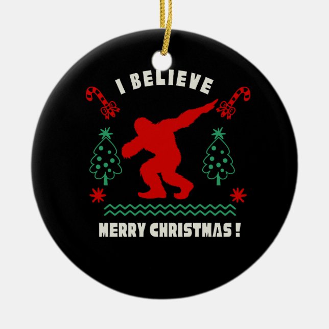 Ornamento De Cerâmica Ornament Bigfoot : Ajoutez une touche sauvage à vo (Frente)