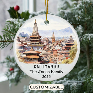 Ornamento De Cerâmica Ornament Catmandu Personalizado, Nepal