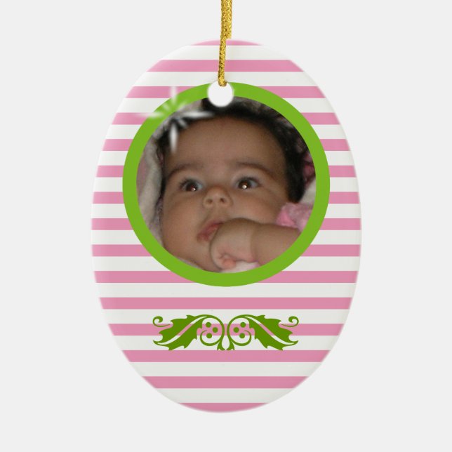 Ornamento De Cerâmica Ornament cerâmico personalizado de 1rua de Natal p (Frente)
