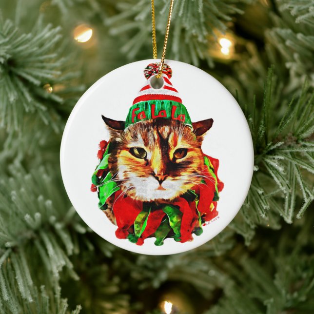 Ornamento De Cerâmica Ornament cerâmico redondo de Lil Luv (Árvore)