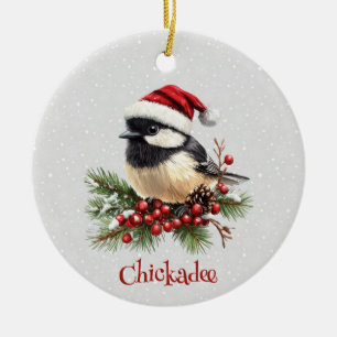 Ornamento De Cerâmica Ornament Chickadee