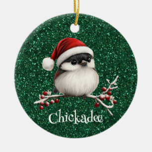 Ornamento De Cerâmica Ornament Chickadee