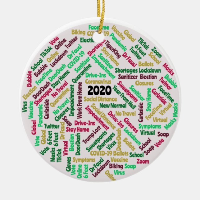 Ornamento De Cerâmica Ornament CHRISTMAS 2020 (Frente)