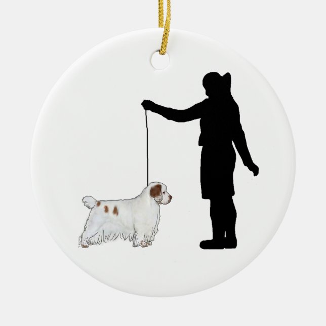 Ornamento De Cerâmica Ornament Clumber Spaniel (Frente)
