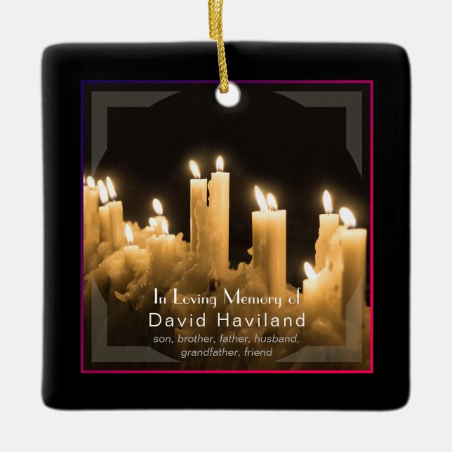 Ornamento De Cerâmica Ornament com Velas em Cereavement - HAMbyWG (Frente)