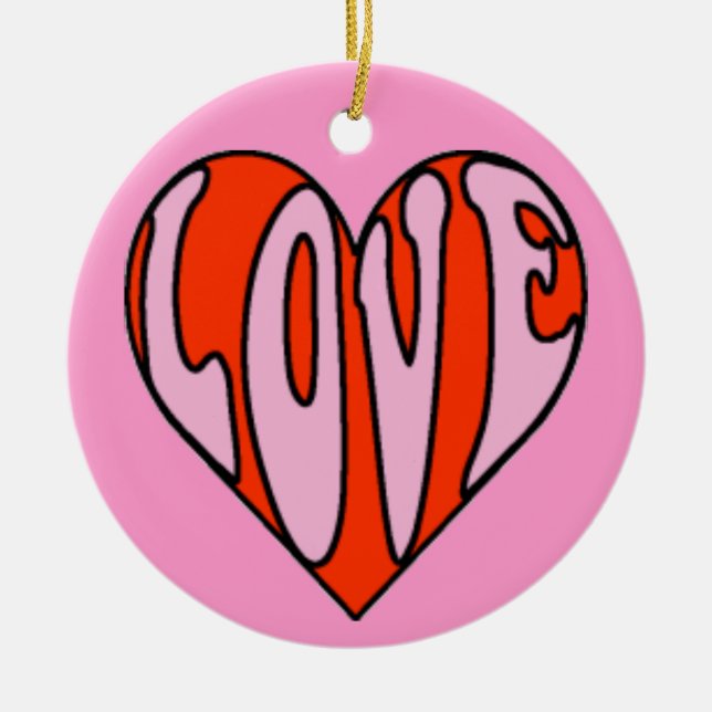 Ornamento De Cerâmica Ornament de amor (Frente)