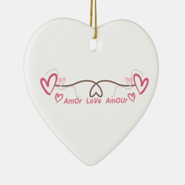 Ornamento De Cerâmica Ornament de amor (Direito )