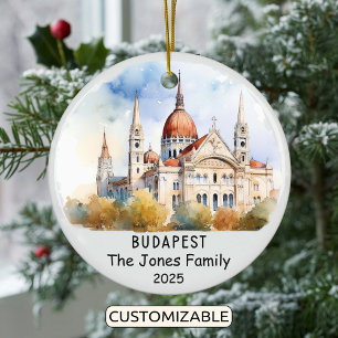 Ornamento De Cerâmica Ornament de Budapeste Personalizado, Hungria