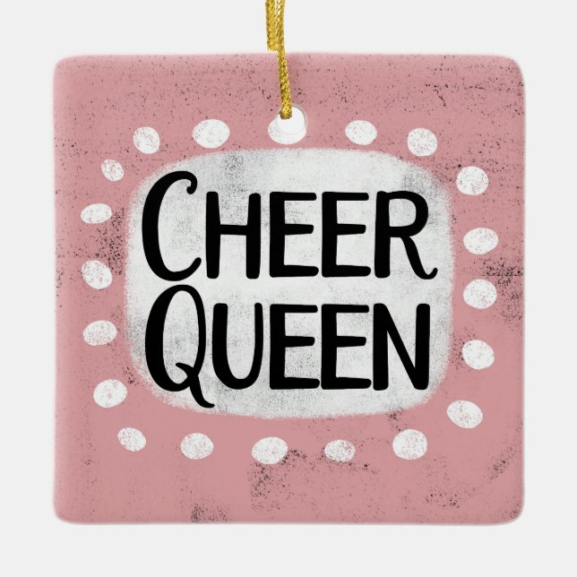 Ornamento De Cerâmica Ornament de Cheer Queen (Frente)