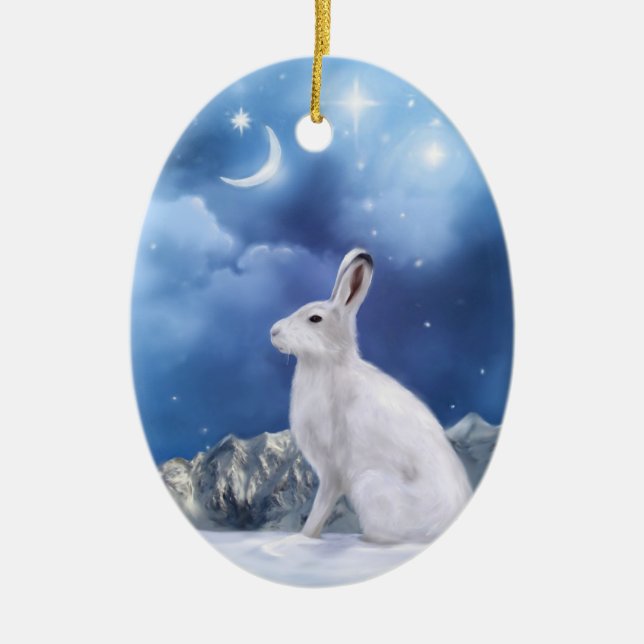 Ornamento De Cerâmica Ornament de Moonlit sentinel (Frente)